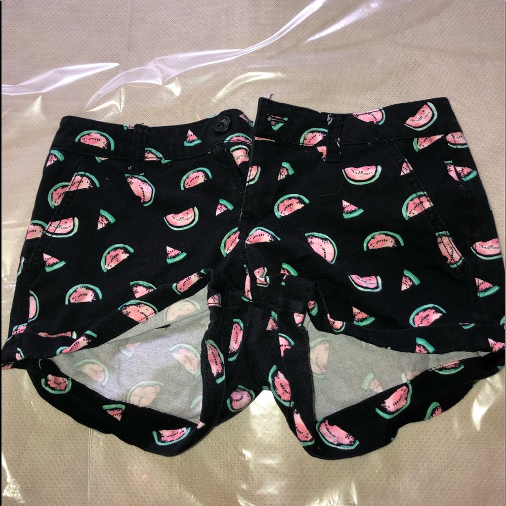 black shorts with watermelons
